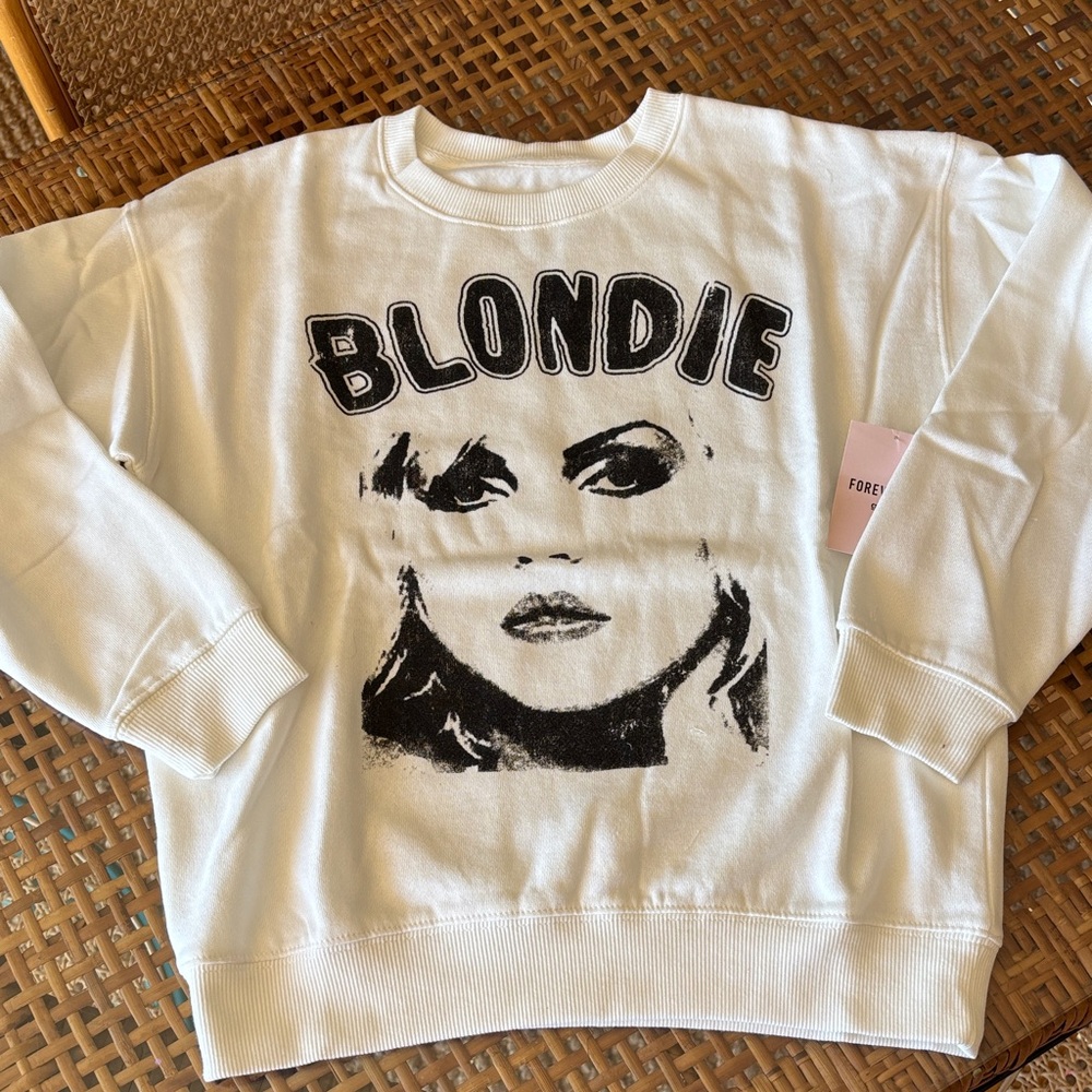 Forever 21 White Blondie Graphic Sweatshirt NWT 10/12